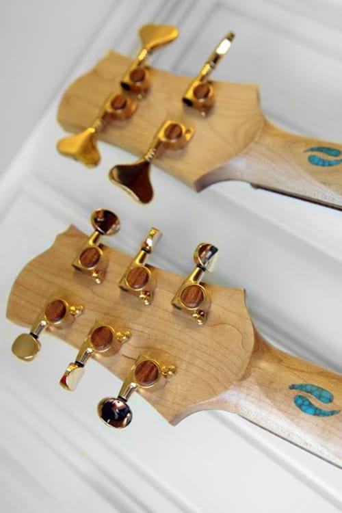 Craig Gordon Guitars - Custom Made Guitar - Double-neck Electric Bass and Guitar - Model #DNBG-46 - Rojo Mojo The Beast - Buffalo Music Club